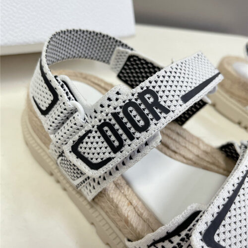 High Quality Luxury Dior Latest Velcro Hemp Rope Sandals – Style 26790 product detail