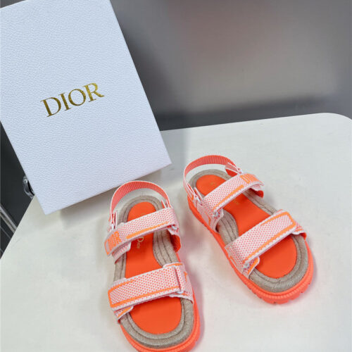 High Quality Luxury Dior Latest Velcro Hemp Rope Sandals – Style 83846 product detail
