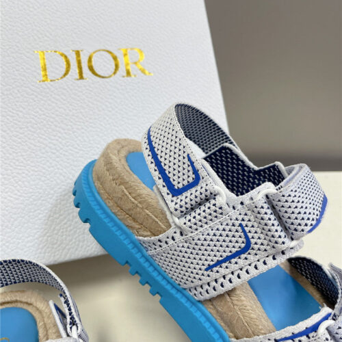 High Quality Luxury Dior Latest Velcro Hemp Rope Sandals product detail