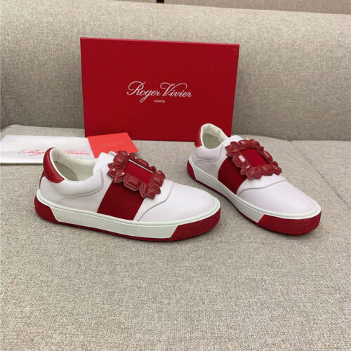 High Quality Luxury Roger Vivier New Diamond Buckle Casual Shoes