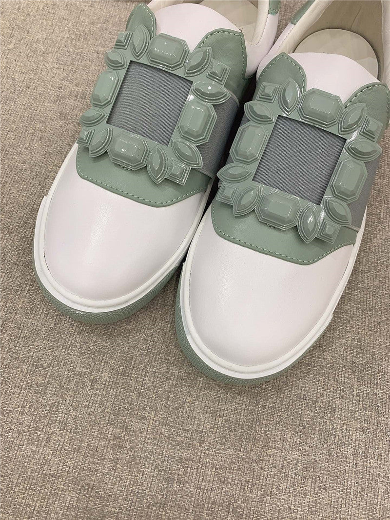 High Quality Luxury Roger Vivier New Diamond Buckle Casual Shoes – Style 64212 product detail