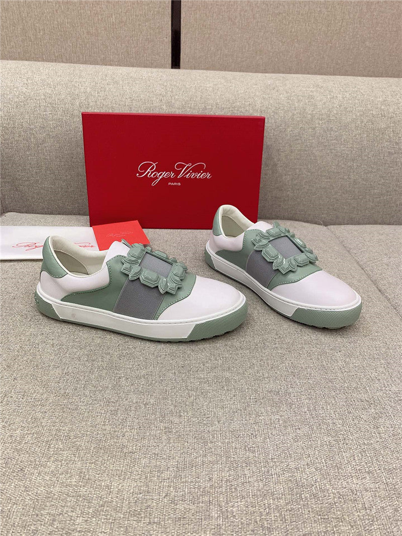 High Quality Luxury Roger Vivier New Diamond Buckle Casual Shoes – Style 64212