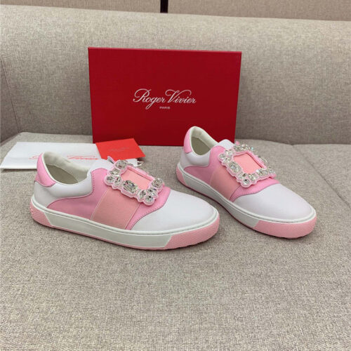 High Quality Luxury Roger Vivier New Diamond Buckle Casual Shoes – Style 36532