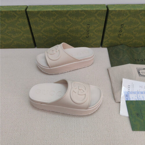 High Quality Luxury Gucci Ice Cream Platform Slippers – Style 38643 product detail