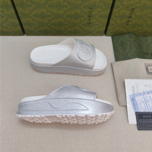 High Quality Luxury Gucci Ice Cream Platform Slippers alternate view