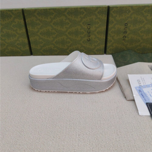 High Quality Luxury Gucci Ice Cream Platform Slippers product detail