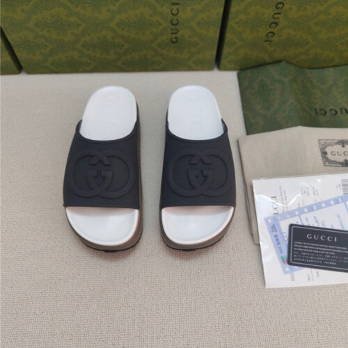 High Quality Luxury Gucci Ice Cream Platform Slippers – Style 42035 product detail