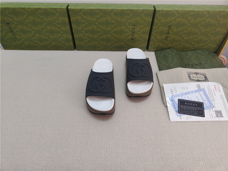High Quality Luxury Gucci Ice Cream Platform Slippers – Style 42035 product detail