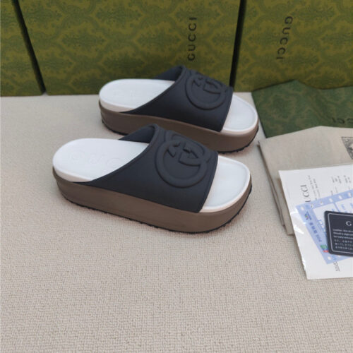 High Quality Luxury Gucci Ice Cream Platform Slippers – Style 42035