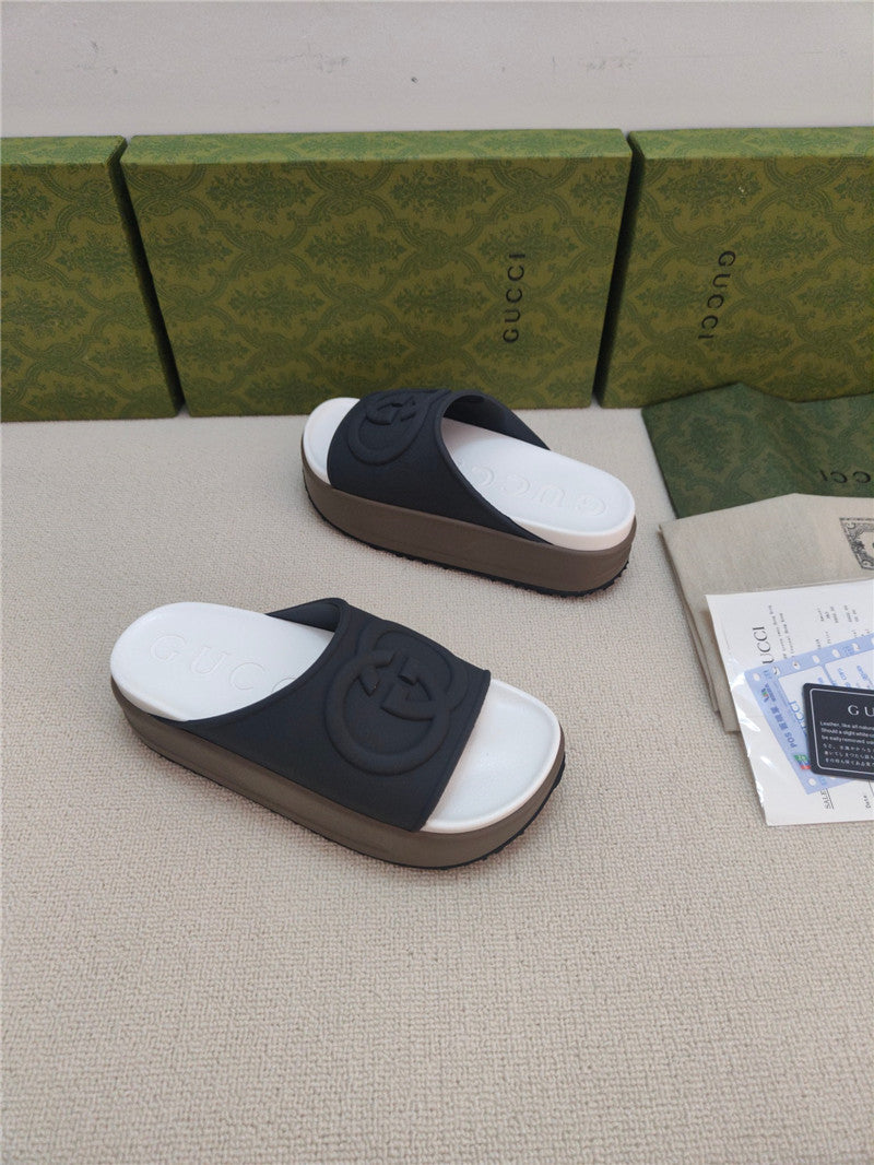 High Quality Luxury Gucci Ice Cream Platform Slippers – Style 42035 product detail