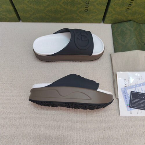 High Quality Luxury Gucci Ice Cream Platform Slippers – Style 42035 product detail