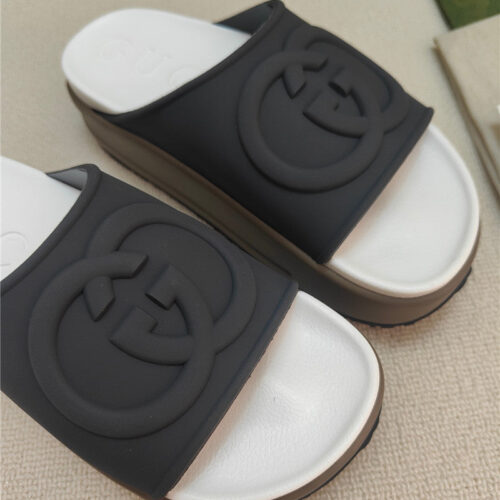 High Quality Luxury Gucci Ice Cream Platform Slippers – Style 42035 product detail