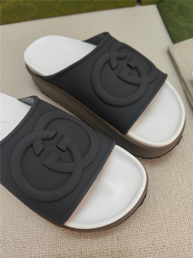 High Quality Luxury Gucci Ice Cream Platform Slippers – Style 42035 product detail