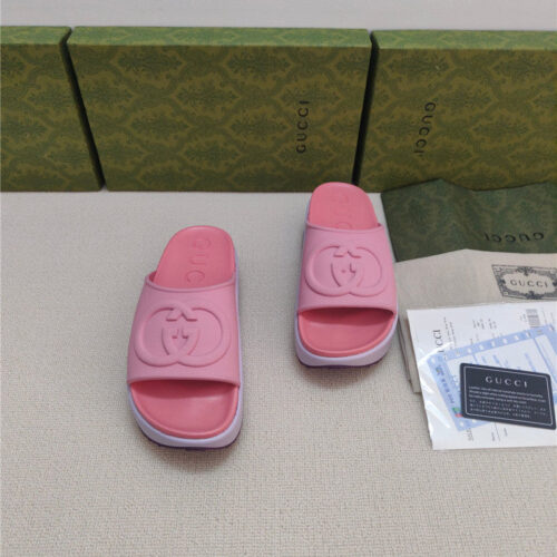 High Quality Luxury Gucci Ice Cream Platform Slippers – Style 09267 product detail