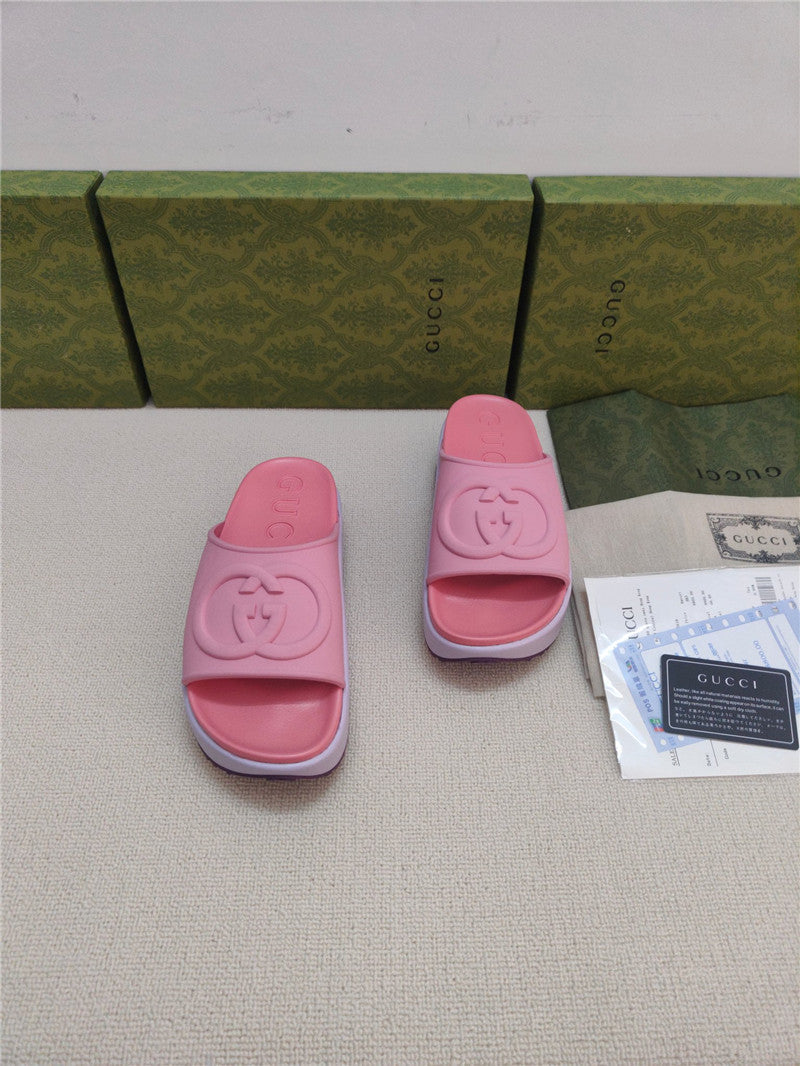 High Quality Luxury Gucci Ice Cream Platform Slippers – Style 09267 product detail