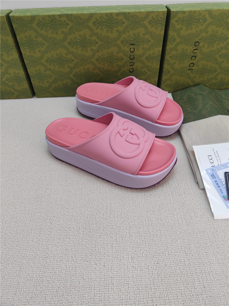 High Quality Luxury Gucci Ice Cream Platform Slippers – Style 09267