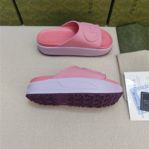 High Quality Luxury Gucci Ice Cream Platform Slippers – Style 09267 product detail