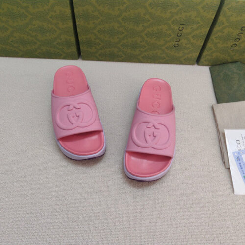 High Quality Luxury Gucci Ice Cream Platform Slippers – Style 09267 alternate view