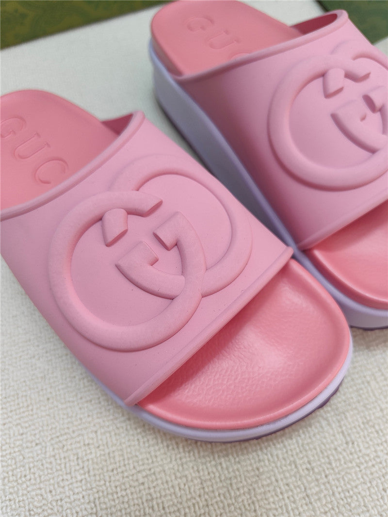 High Quality Luxury Gucci Ice Cream Platform Slippers – Style 09267 product detail