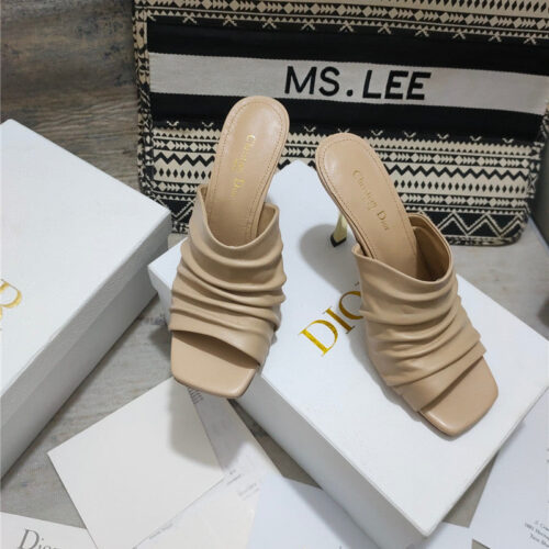 High Quality Luxury Dior Leather High Heel Sandals – Style 63430 product detail