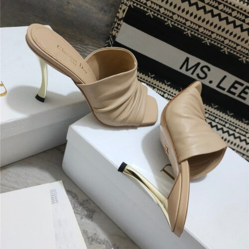 High Quality Luxury Dior Leather High Heel Sandals – Style 63430 product detail