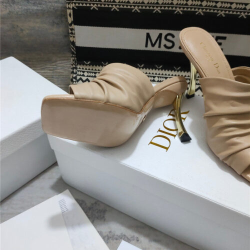 High Quality Luxury Dior Leather High Heel Sandals – Style 63430 product detail