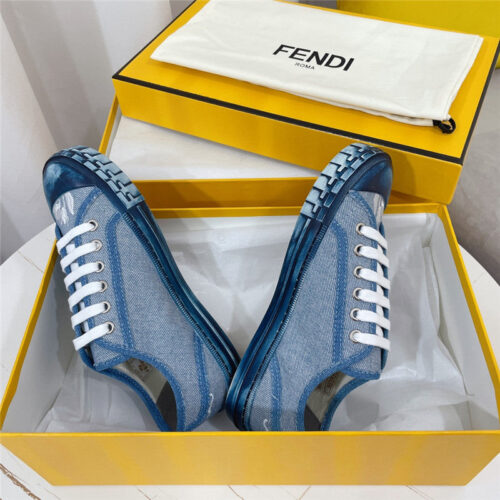 High Quality Luxury Fendi Domino Latest Color Matching Canvas Shoes alternate view