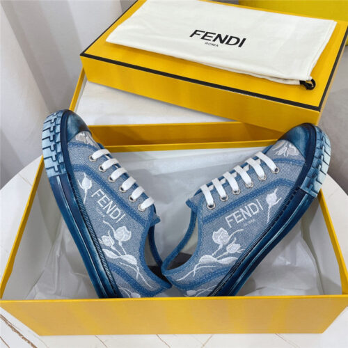 High Quality Luxury Fendi Domino Latest Color Matching Canvas Shoes product detail