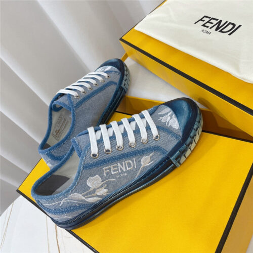 High Quality Luxury Fendi Domino Latest Color Matching Canvas Shoes product detail