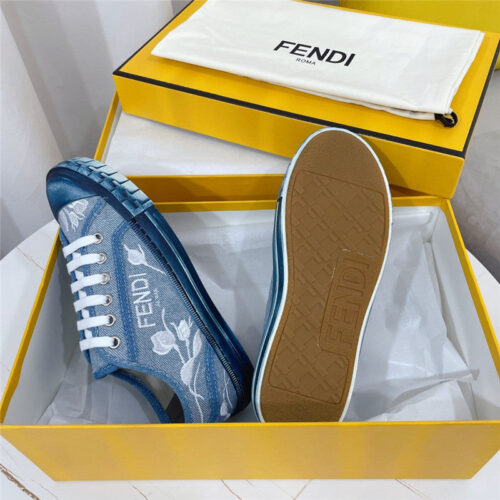 High Quality Luxury Fendi Domino Latest Color Matching Canvas Shoes product detail