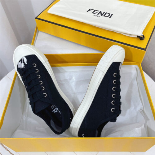 High Quality Luxury Fendi Domino Black Canvas Sneakers – Sizes 35–41 product detail