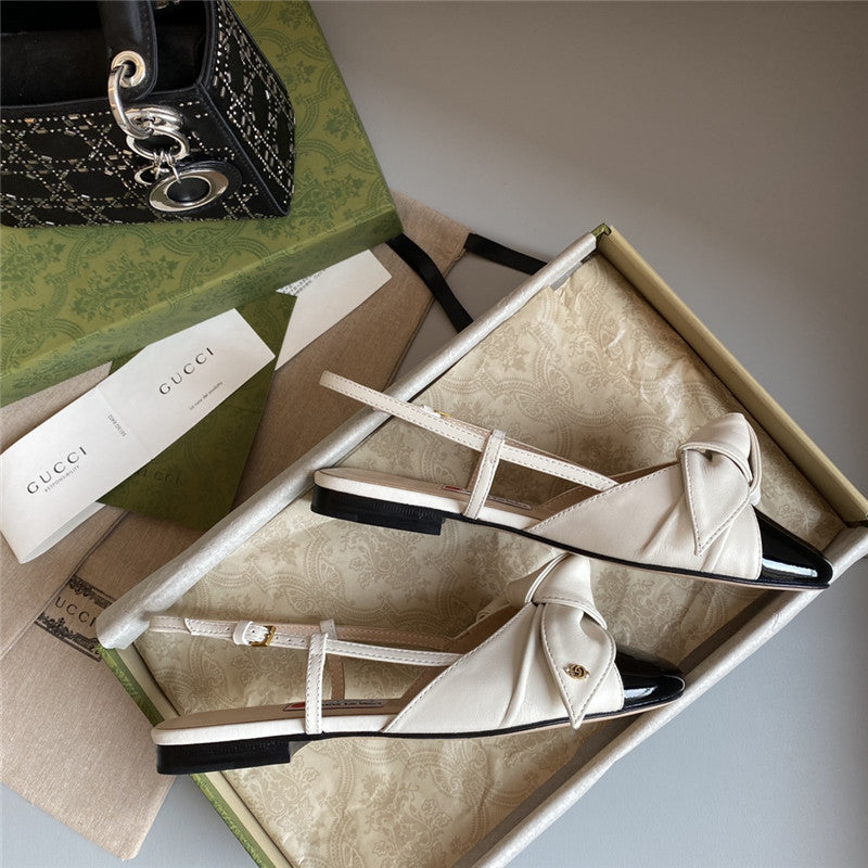High Quality Luxury Gucci New Bunny Ear Bowknot Ballet Shoes product detail