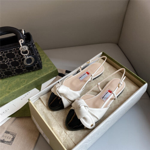 High Quality Luxury Gucci New Bunny Ear Bowknot Ballet Shoes