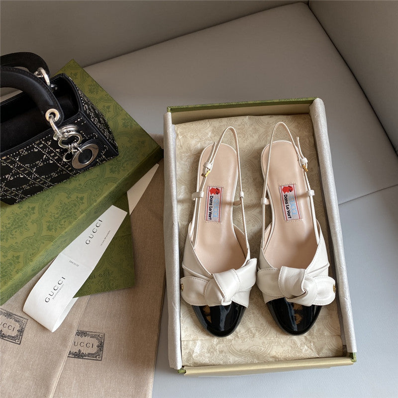 High Quality Luxury Gucci New Bunny Ear Bowknot Ballet Shoes product detail