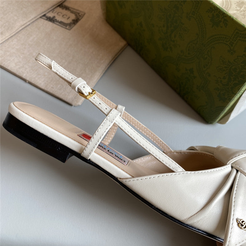 High Quality Luxury Gucci New Bunny Ear Bowknot Ballet Shoes product detail