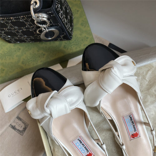 High Quality Luxury Gucci New Bunny Ear Bowknot Ballet Shoes product detail