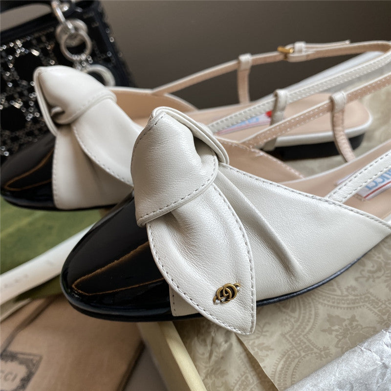 High Quality Luxury Gucci New Bunny Ear Bowknot Ballet Shoes product detail