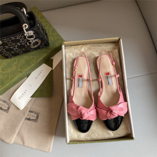 High Quality Luxury Gucci New Bunny Ear Bowknot Ballet Shoes – Style 35731 product detail