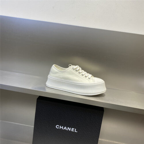 High Quality Luxury Chanel Latest Full Leather Platform Biscuit Shoes – Style 34822 product detail