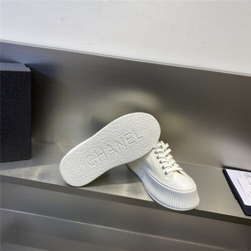 High Quality Luxury Chanel Latest Full Leather Platform Biscuit Shoes – Style 34822 alternate view