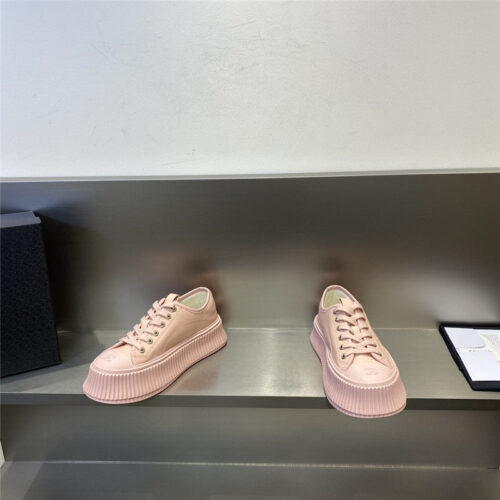 High Quality Luxury Chanel Latest Full Leather Platform Biscuit Shoes product detail