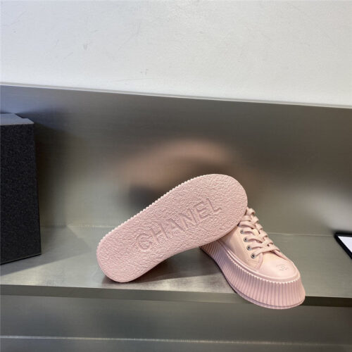 High Quality Luxury Chanel Latest Full Leather Platform Biscuit Shoes alternate view