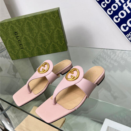 High Quality Luxury Gucci Flat Heel Slippers