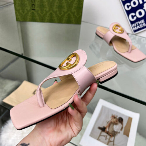 High Quality Luxury Gucci Flat Heel Slippers product detail