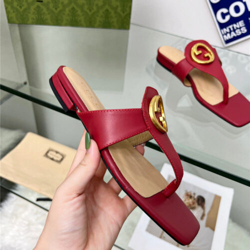 High Quality Luxury Gucci Flat Heel Slippers – Style 98323 alternate view