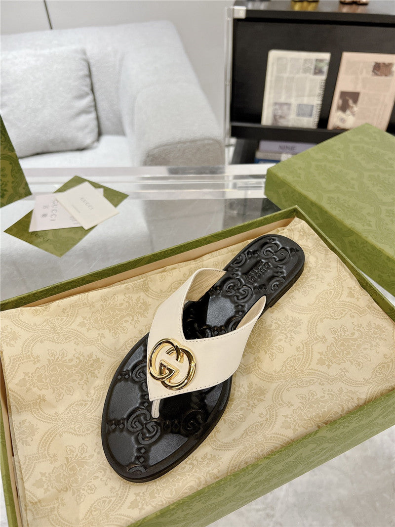 High Quality Luxury Gucci Interlocking Double G Flip Flops product detail