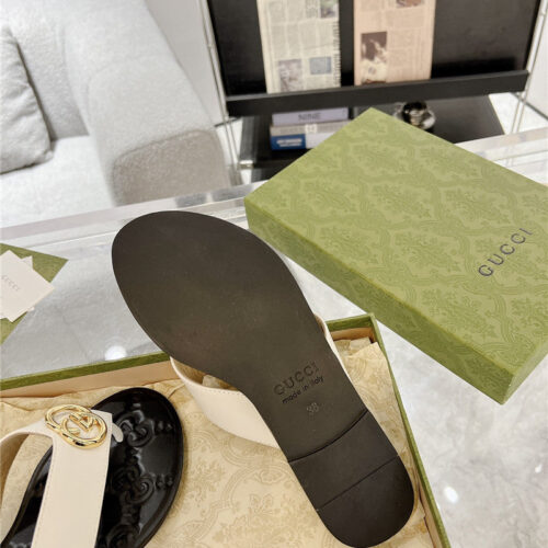 High Quality Luxury Gucci Interlocking Double G Flip Flops product detail