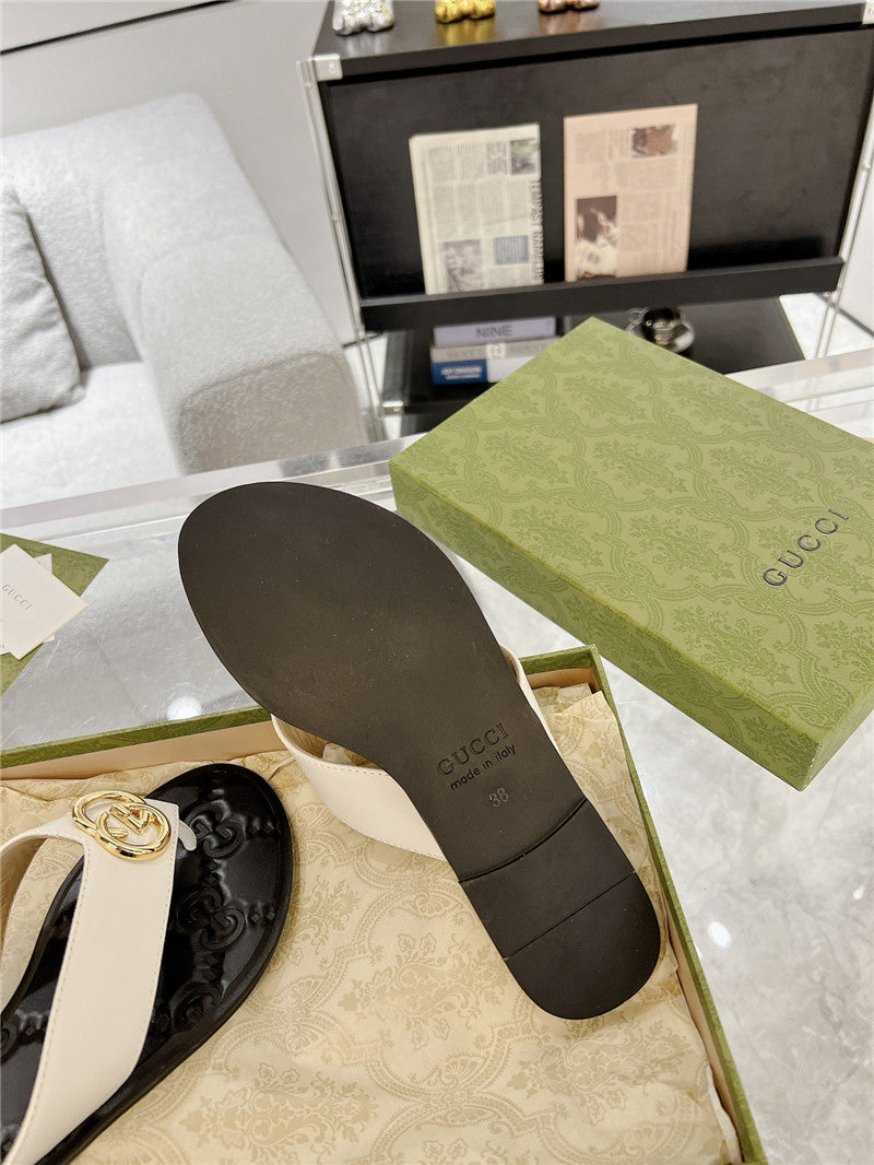 High Quality Luxury Gucci Interlocking Double G Flip Flops product detail