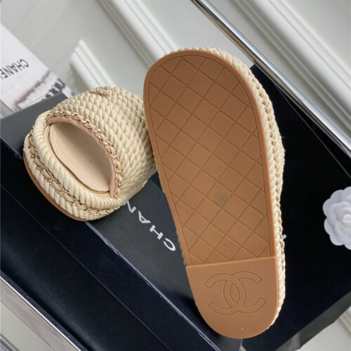 High Quality Luxury Chanel New Woven Slippers – Style 88230 alternate view