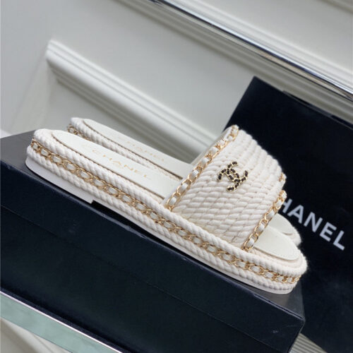 High Quality Luxury Chanel New Woven Slippers – Style 57158 product detail